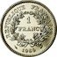 France Franc 200th Anniversary of the Estates-General 1989 KM# 967 REPUBLIQUE FRANÇAISE. 1 FRANC 1989 coin obverse