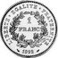 France Franc 200th Anniversary of the First French Republic 1992 Proof KM# 1004.1b LIBERTE EGALITE FRATERNITE 1 FRANC 1992 coin reverse