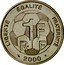 France Franc World Soccer Championship 2000 KM# 1262 1 F RF LIBERTE EGALITE FRATERNITE 2000 coin obverse