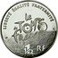 France 1-1/2 Euro Mountain Stage 2003 Proof KM# 1323 LIBERTÉ ÉGALITÉ FRATERNITÉ LE TOUR DE FRANCE 2003 1 1/2 EURO R F coin obverse