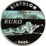 France 1-1/2 Euro Biathlon 2005 Proof KM# 1423 LIBERTÉ ÉGALITÉ JEUX D'HIVER RF FRATERNITÉ coin obverse