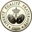 France 1-1/2 Euro Queen Amelie 2006 Proof KM# 2048 LIBERTÉ ÉGALITÉ FRATERNITÉ 2006 CA 1886 coin reverse