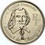 France 1/4 Euro 400th anniversary of arrival of the French in America 2004 KM# 1372 LIBERTÉ EGALITÉ FRATERNITÉ RF SAMUEL DE CHAMPLAIN coin obverse