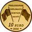 France 10 Euro 300th Anniversary of Birth of Benjamin Franklin 2006 Proof KM# 2043 PHILOSOPHE DIPLOMATE ÉCRIVAIN SAVANT 10 EURO 2006 coin reverse