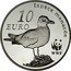 France 10 Euro WWF - Audouin's Gull 2011 Proof KM# 1806 ESPÈCE MENACÉE 10 EURO WWF coin reverse