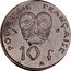 France 10 Francs French Polynesia 1997 (a) KM# 8 POLYNESIE FRANÇAISE 10 F AG coin reverse