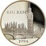 France 100 Francs-15 ECUS Big Ben and the Palace of Westminster 1994 Proof KM# 1070 BIG BEN 1994 coin reverse
