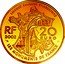 France 20 Euro Mont Saint Michel Abbey 2002 Proof KM# 1306 LIBERTÉ ÉGALITÉ FRATERNITÉ RF 20 EURO 2002 LES MONUMENTS DE FRANCE coin obverse