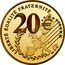 France 20 Euro Sower. Thank You Franc 2002 Proof KM# 1990 LIBERTÉ ÉGALITÉ FRATERNITÉ 20€ coin reverse