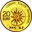France 20 Euro Passenger Ship Normandie 2003 Proof KM# 1342 LIBERTÉ ÉGALITÉ FRATERNITÉ 20 EURO 2003 RF coin reverse