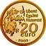 France 20 Euro 500th Anniversary of the Mona Lisa 2003 Proof KM# 1354 LIBERTÉ ÉGALITÉ FRATERNITÉ 20 EURO 2003 coin reverse