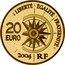 France 20 Euro Beirut-Beijing 2004 Proof KM# 1383 LIBERTÉ ÉGALITÉ FRATERNITÉ 20 EURO 2004 RF coin reverse