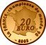 France 20 Euro World Football Cup Germany 2005 Proof KM# 2022 LA FRANCE-CHAMPIONNE DU MONDE 98 20 EURO 2005 coin reverse