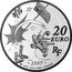 France 20 Euro Asterix Gall 2007 Proof KM# 1520 20 EURO RF 2007 © 2007 GOSCINNY - UDERZO coin obverse