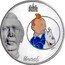 France 20 Euro Tintin and Snowy 2007 Proof KM# 1509 © ML HERGÉ coin reverse