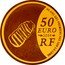 France 50 Euro International year of astronomy 2009 P Proof KM# 1623 40 ANS DES PREMIERS PAS SUR LA LUNE 50 EURO 2009 RF coin obverse