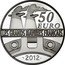 France 50 Euro The France 2012 Proof KM# 2081 50 EURO LES GRANDS NAVIRES FRANÇAIS 2012 coin reverse