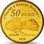 France 50 Euro The Channel Tunnel 2013 Proof KM# 2126 TRAINS A GRANDE VITESSE 50 EURO LE SHUTTLE - EUROSTAR 2013 coin reverse