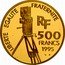 France 500 Francs Aeletty 1995 Proof KM# 1313 LIBERTE EGALITE FRATERNITE RF 500 FRANCS 1995 coin obverse