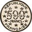 France 500 Francs-70 ECUS Brandenburg Gate 1993 Proof KM# 1035a RÉPUBLIQUE 500 FRANCS 70 ECUS FRANÇAISE coin obverse