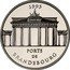 France 500 Francs-70 ECUS Brandenburg Gate 1993 Proof KM# 1035a 1993 PORTE DE BRANDEBOURG coin reverse