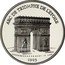 France 500 Francs-70 ECUS Arc de Triumph 1993 Proof KM# 1034a ARC DE TRIOMPHE DE L'ETOILE 1993 coin reverse