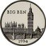 France 500 Francs-75 ECUS Big Ben 1994 Proof KM# 1071a BIG BEN 1994 coin reverse