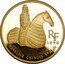 France 500 Francs-75 Euro Chinese Horseman 1996 Proof KM# 1316 RF 1996 CAVALIER CHINOIS VE SIÉCLE coin obverse