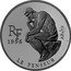 France 500 Francs-75 Euro The Thinker. Auguste Rodin 1996 Proof KM# 1315 LE PENSEUR RF 1996 A RODIN coin obverse