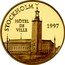 France 500 Francs-75 Euro Hotel de Ville. Stockholm 1997 Proof KM# 1194 STOCKHOLM HOTEL DE VILLE 1997 coin reverse