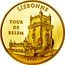 France 500 Francs-75 Euro The Tour of Belem. Lisbon 1997 Proof KM# 1175 LISBONNE TOUR DE BELEM 1997 coin reverse