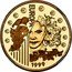 France 655.957 Francs Europa 1999 Proof KM# 1257 EUROPA 1999 coin reverse