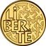 France 655.957 Francs Liberte 2001 Proof KM# 1281 LI BER TE coin reverse