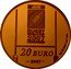 France 20 Euro Rugby World Cup in France 2007 Proof KM# 1486 IRB RUGBY WORLD CUP 2007 FRANCE 20 EURO 2007 TM © RWC LTD. 1986 coin reverse