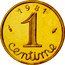 France 1 Centime Piedfort 1981 KM# P685 1981 1 CENTIME coin reverse
