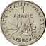 France 1 Franc (O. Roty - Piedfort) KM# P903 LIBERTE EGALITE FRATERNITE 1 FRANC 1984 coin reverse