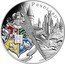 France 10 Euro Hogwarts School with Coat of Arms 2021  KM# 2969 H POUDLARD UNQUAM TITILLAN © WBEI coin reverse