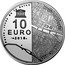 France 10 Euro Louvre 2018  Proof KM# 2501 10 EURO 2018 UNESCO PARIS RIVES DE LA SEINE MUSÉE DU LOUVRE PONT DES ARTS coin reverse
