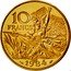 France 10 Francs Francois Rude. Piedfort 1984 c+d 184 KM# P919 10 FRANCS JP. GENDIS 1984 coin reverse