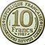 France 10 Francs Millennium of King Capet and France. Piedfort 1987 KM# Pn985 10 FRANCS 1987 PIEDFORT G.BALDRATI REPUBLIQUE FRANÇAISE LIBERTE EGALITE FRATERNITE coin obverse