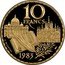 France 10 Francs Stendal. Piedfort 1983 KM# P792 10 FRANCS 1983 J. MAUVIEL coin reverse