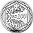 France 100 Euro Rooster. 3rd Type 2016  BU RÉPUBLIQUE EURO 100 FRANÇAISE coin obverse