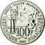 France 100 Francs Essai. 100th Anniversary of Novelist Emile Zola's novel Germinal 1985 KM# E131 LIBERTE EGALITE FRATERNITE RÉPUBLIQUE FRANÇAISE ESSAI 100F coin obverse