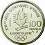 France 100 Francs Essai - Ice Skating 1989 essai ALBERTVILLE92 1989 100 FRANCS XVIES JEUX OLYMPIQUES D'HIVER ESSAI coin reverse