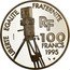 France 100 Francs (Essai - Leonie Bathiat (Arletty)) RF 100 FRANCS 1995 LIBERTÉ ÉGALITÉ FRATERNITÉ ESSAI coin obverse