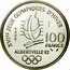 France 100 Francs Essai - Slalom skiers 1990 ALBERTVILLE92 100 / FRANCS ESSAI XVIES JEUX OLYMPIQUES D'HIVER LIBERTE EGALITE FRATERNITE coin reverse