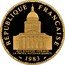 France 100 Francs KM# P795 Modern Republic RÉPUBLIQUE FRANÇAISE AUX GRANDS HOMMES LA PATRIE RECONNAISSANTE 1983 coin obverse