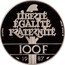 France 100 Francs (Piedfort. 230th anniversary of the birth of La Fayette.) KM# P991 LIBERTÉ ÉGALITÉ FRATERNITÉ 100 F 19 87 PIEDFORT DURAND - MEGRET coin obverse
