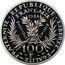 France 100 Francs (Piedfort 50th Anniversary - Death of Marie Curie) KM# P923 REPUBLIQUE FRANÇAISE LIBERTE-EGALITE-FRATERNITE 1984 PHYSIQUE CHIMIE 100 F coin obverse