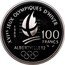 France 100 Francs Piedfort - Ice Skating 1989 c+d KM# PA1008 ALBERTVILLE92 1989 100 FRANCS XVIES JEUX OLYMPIQUES D'HIVER coin reverse